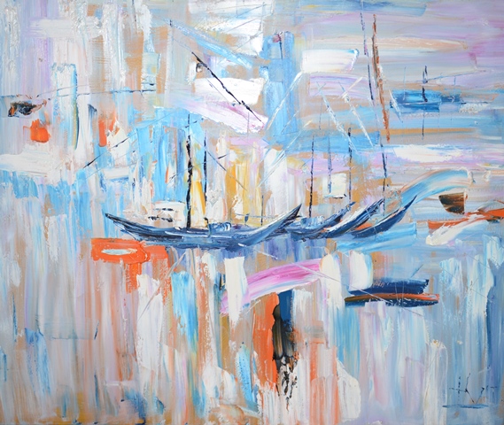 Tranh Sơn Dầu Bến Đợi